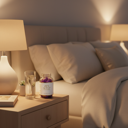 Sleep Gummies on Bedside Table