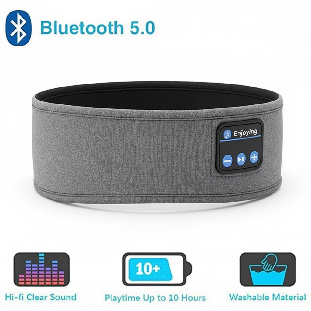 Bluetooth Sleep Mask - Wireless Music Eye Mask for Deep Sleep & Relaxation