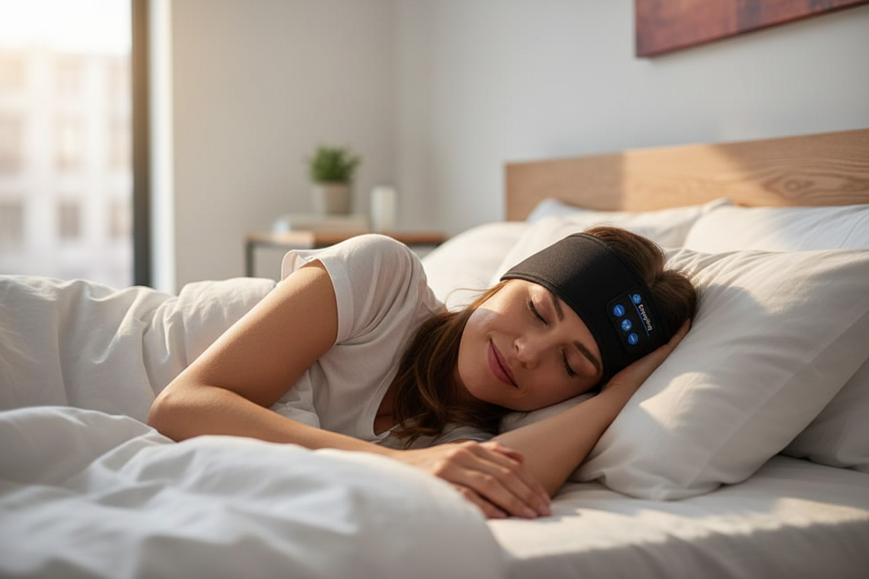 Bluetooth Sleep Mask - Wireless Music Eye Mask for Deep Sleep & Relaxation